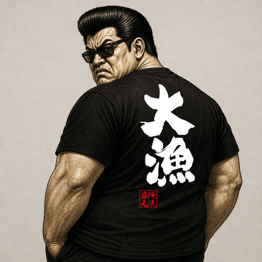 【大漁】Cool Japanese Fishing Quote Graphic Tee – Big Catch